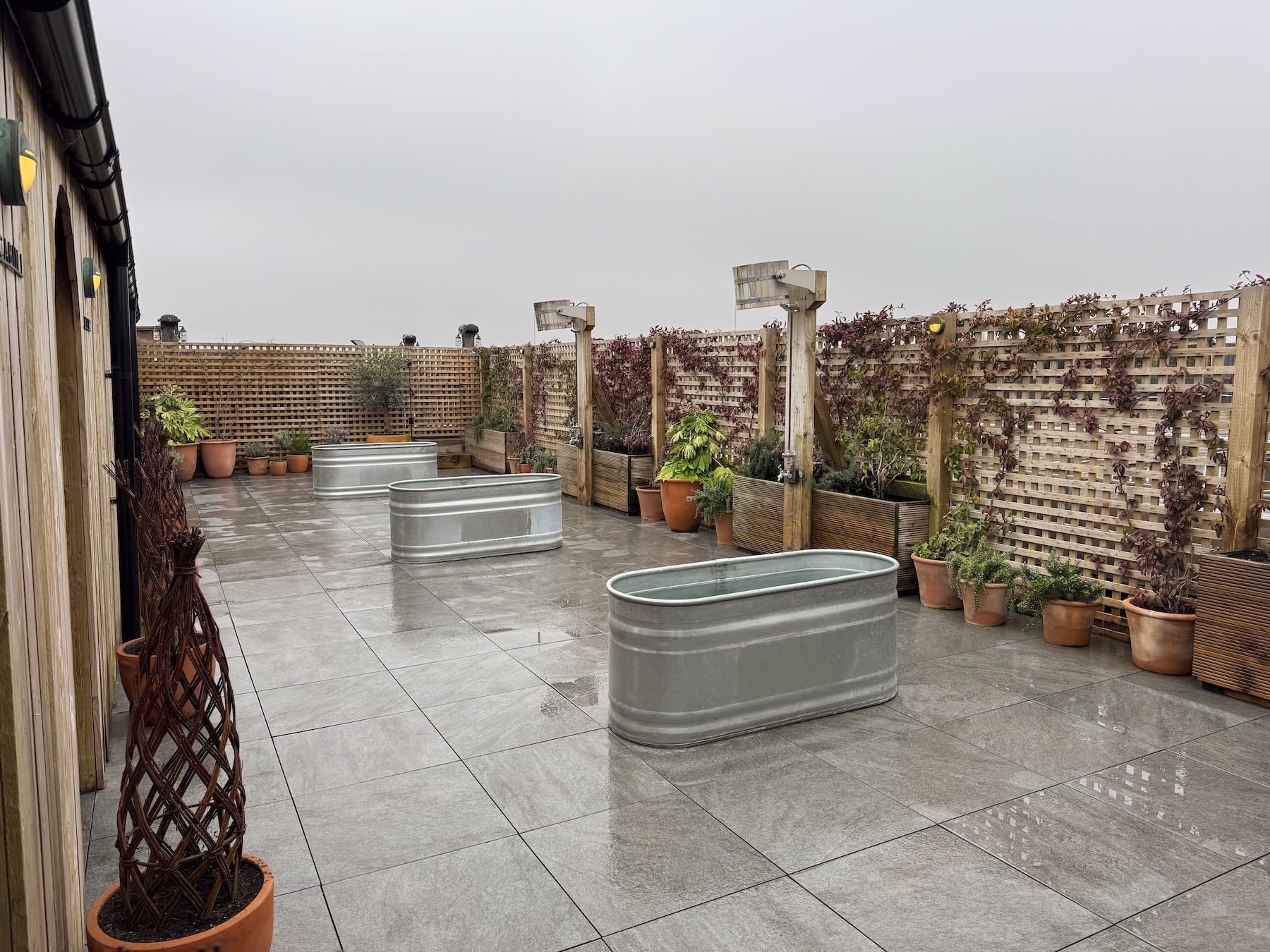 cold plunge pools (5-7°c) at Rooftop Saunas Hackney